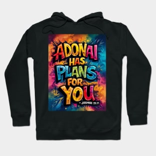 Jeremiah 29:11 - Bible Verse About God's Plans - Bible Graffiti Art Hoodie